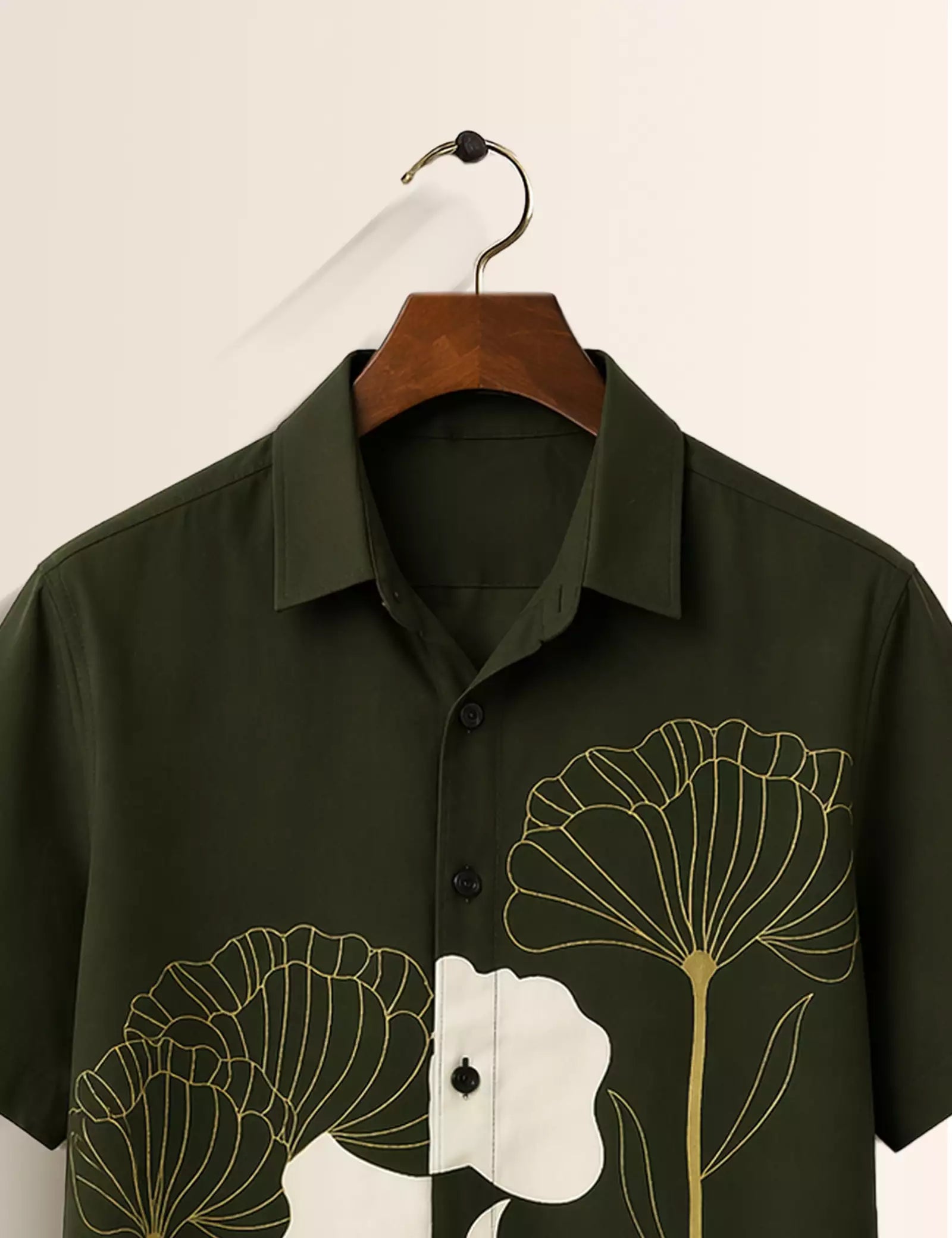 Green Outline Printed Half Sleeves Shirt - XPST