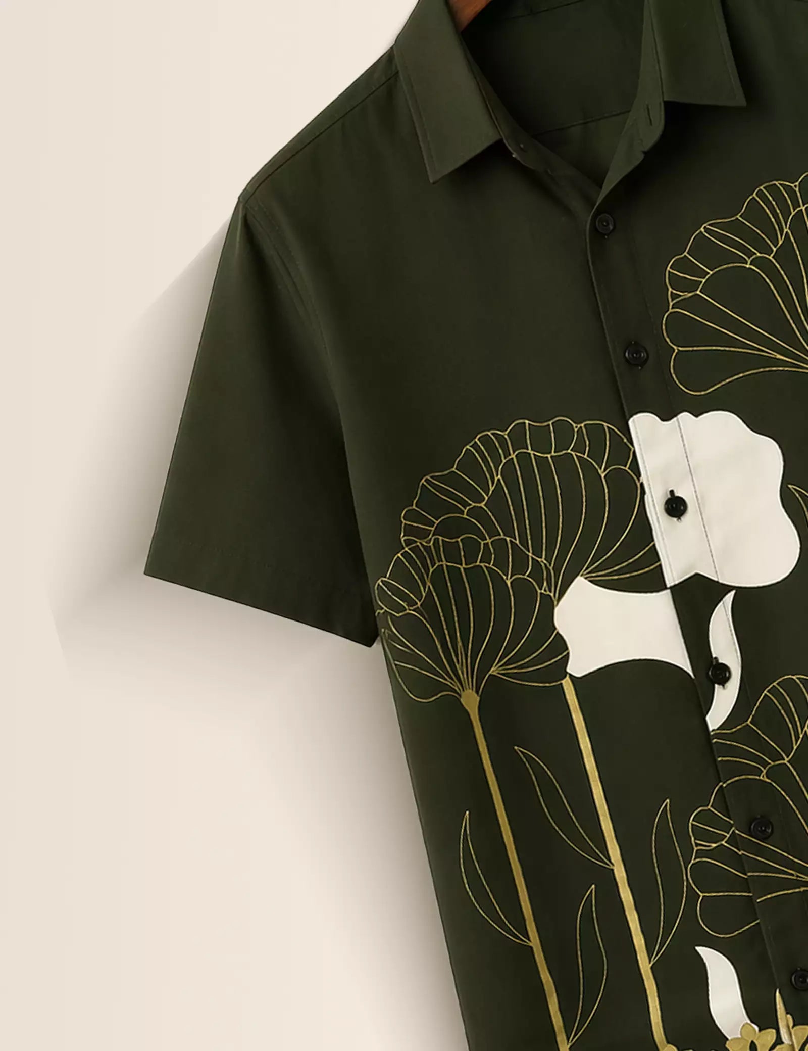 Green Outline Printed Half Sleeves Shirt - XPST