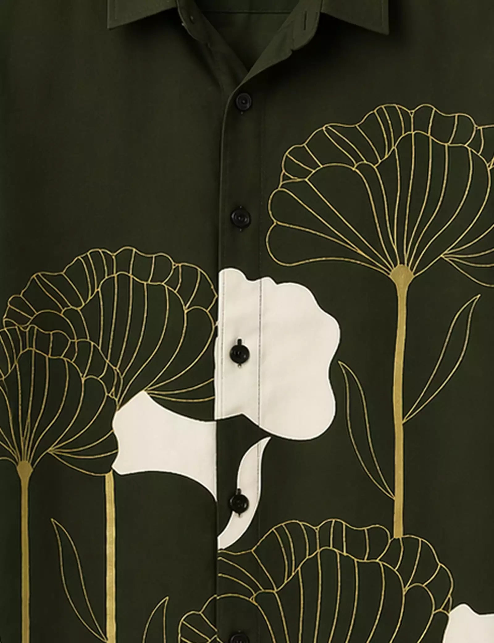 Green Outline Printed Half Sleeves Shirt - XPST