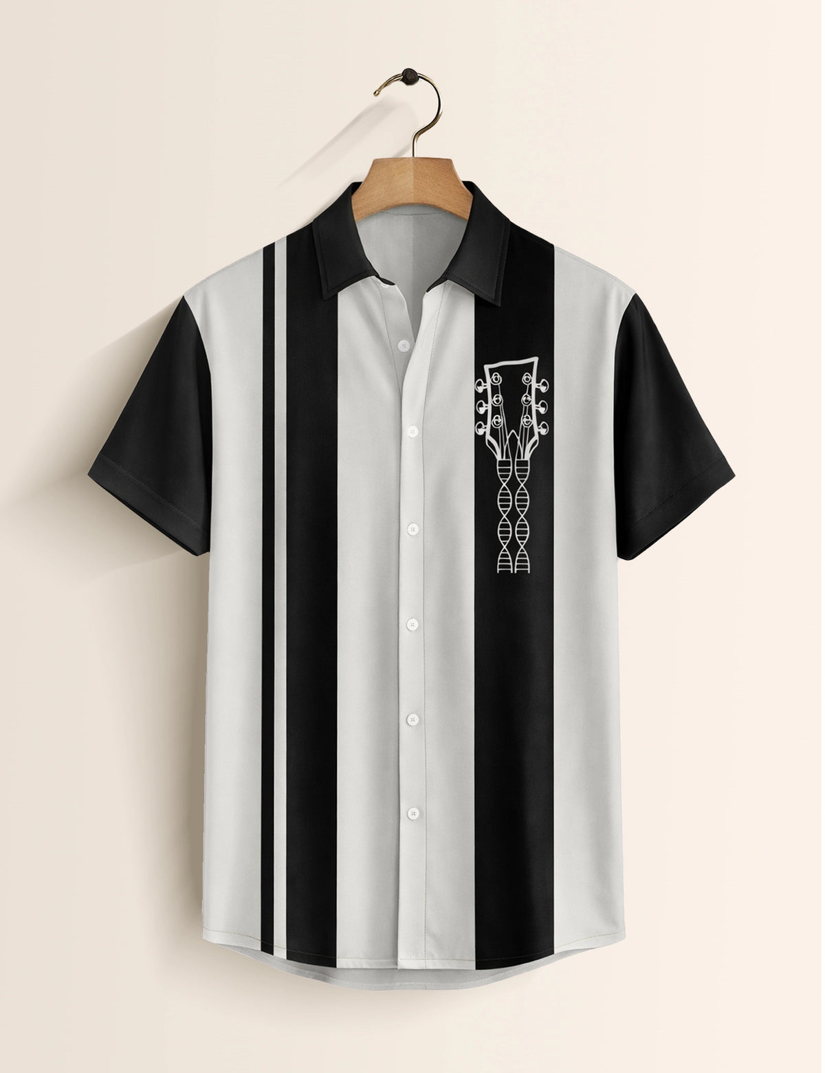 Guitar Knots Printed Mens Half Sleeves Shirts Exclusive - XPST