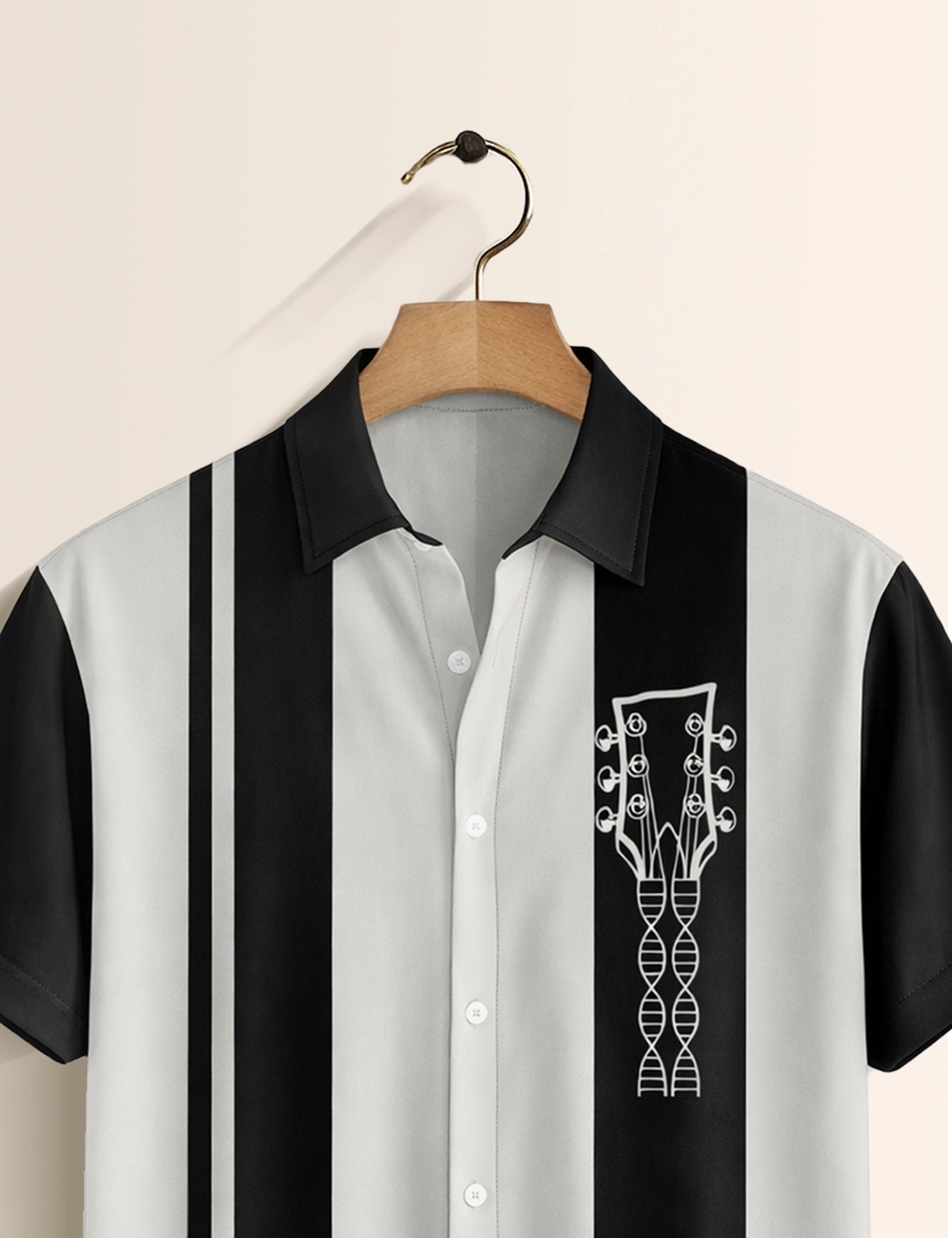 Guitar Knots Printed Mens Half Sleeves Shirts Exclusive - XPST