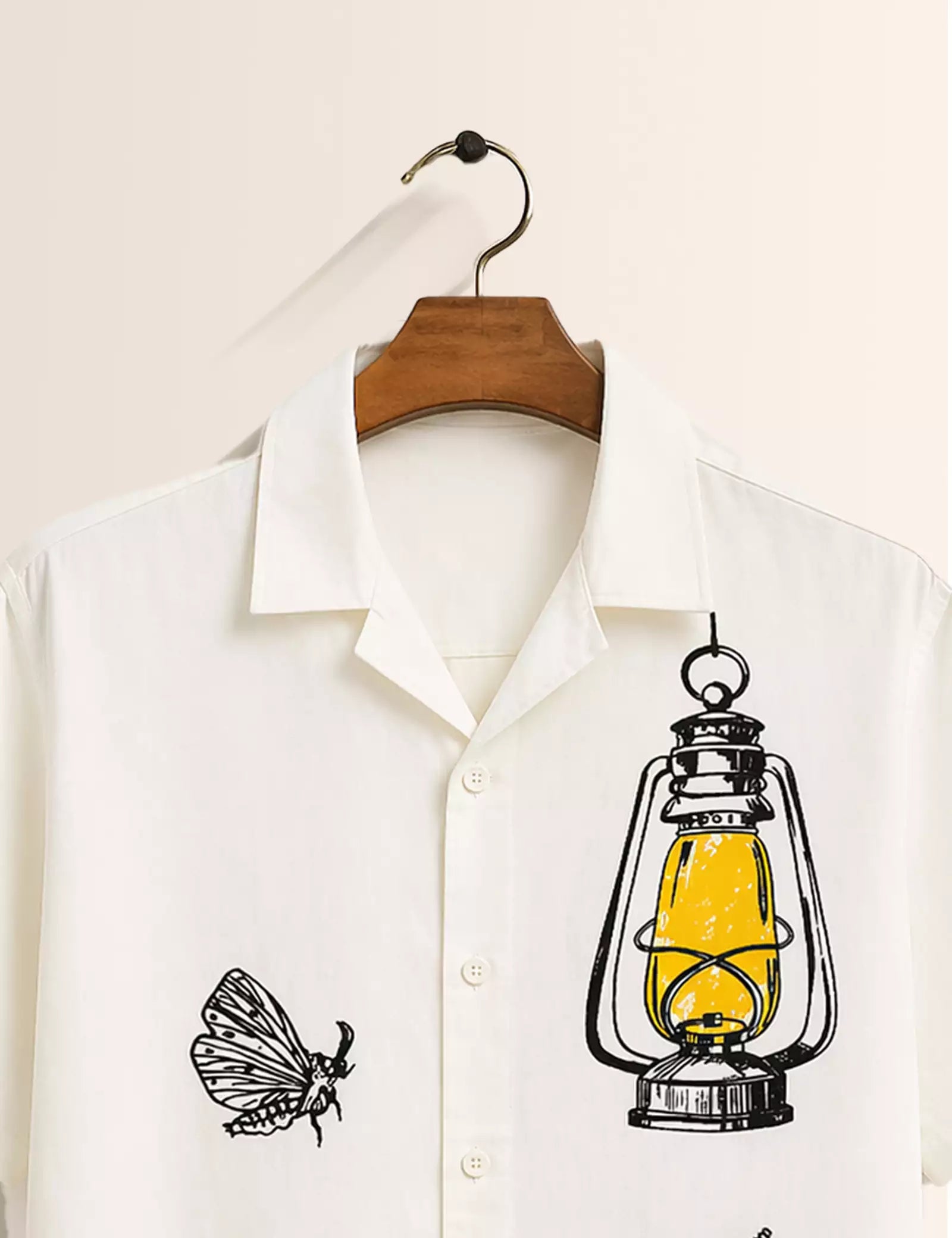 Lamp Butterfly Printed Half Sleeves Shirt - XPST