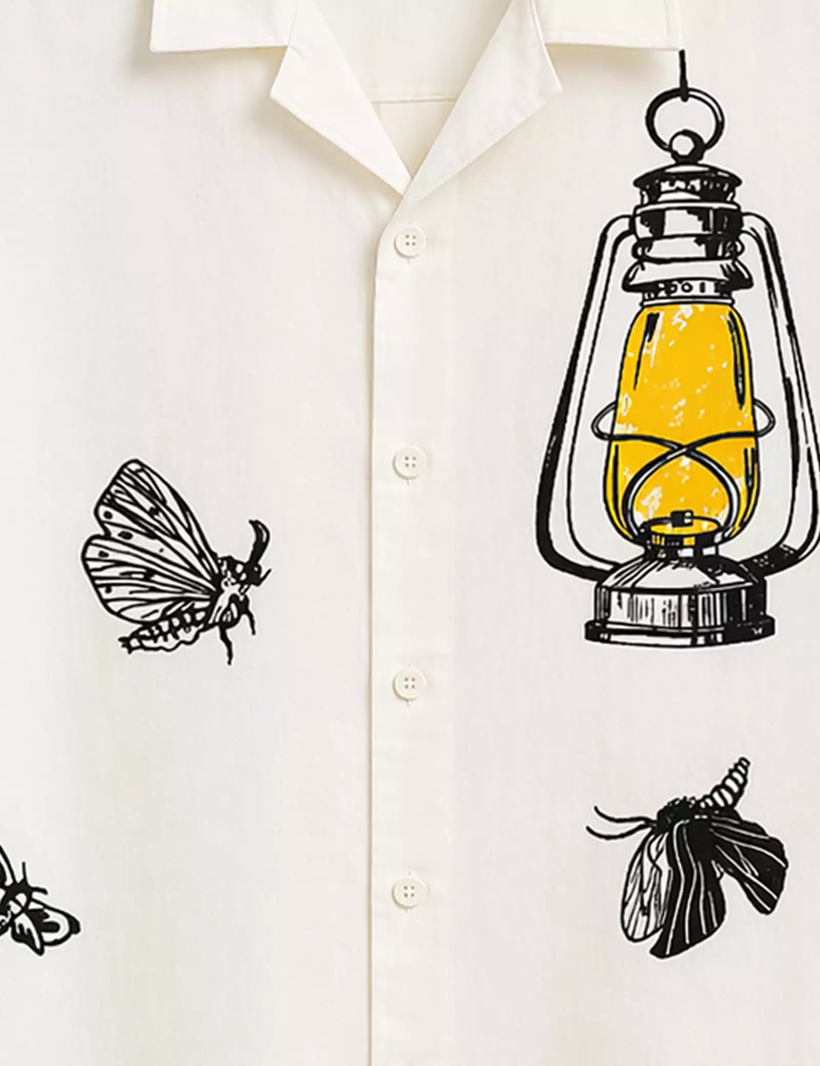 Lamp Butterfly Printed Half Sleeves Shirt - XPST