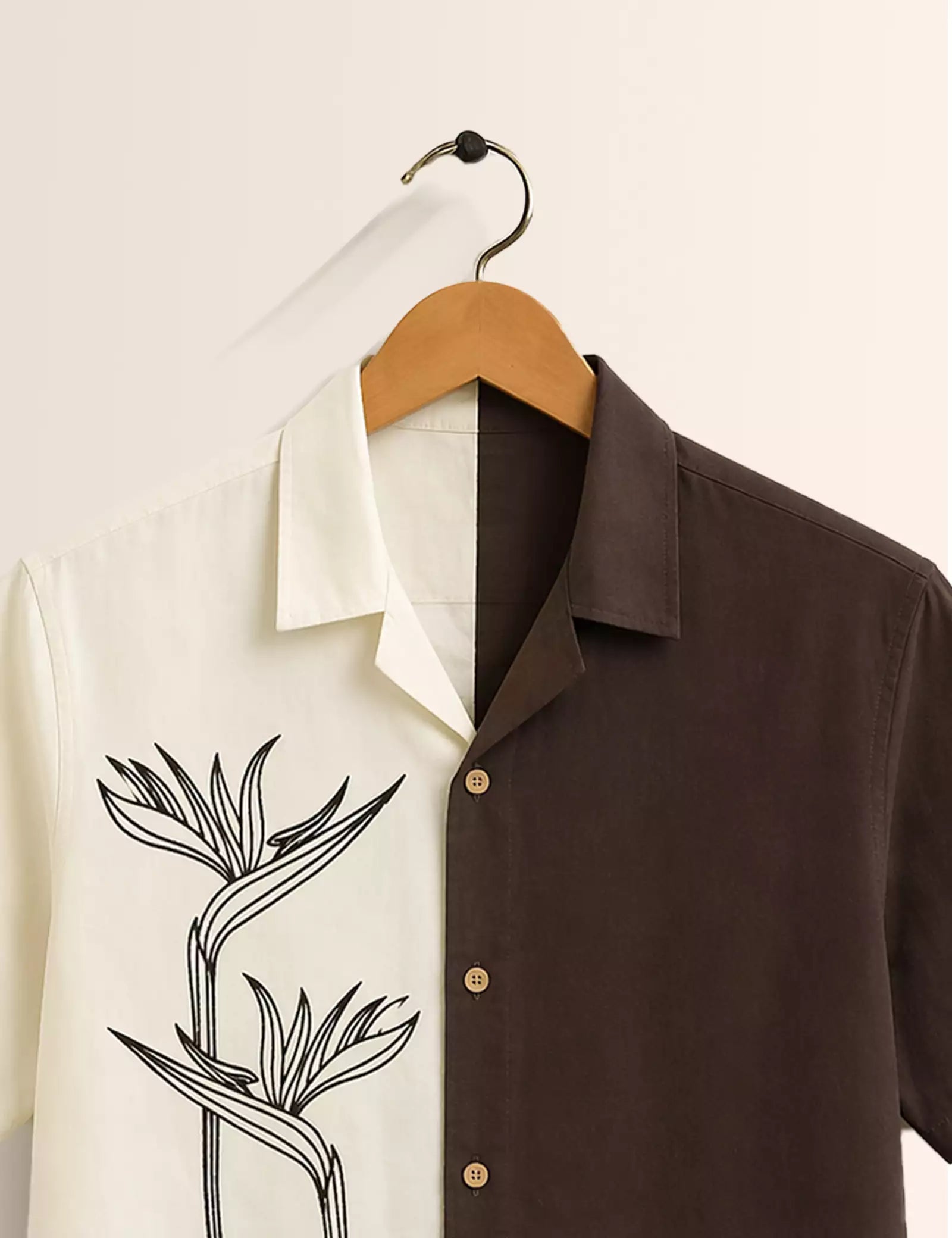 Mirror Flower Printed Half Sleeves Shirt - XPST