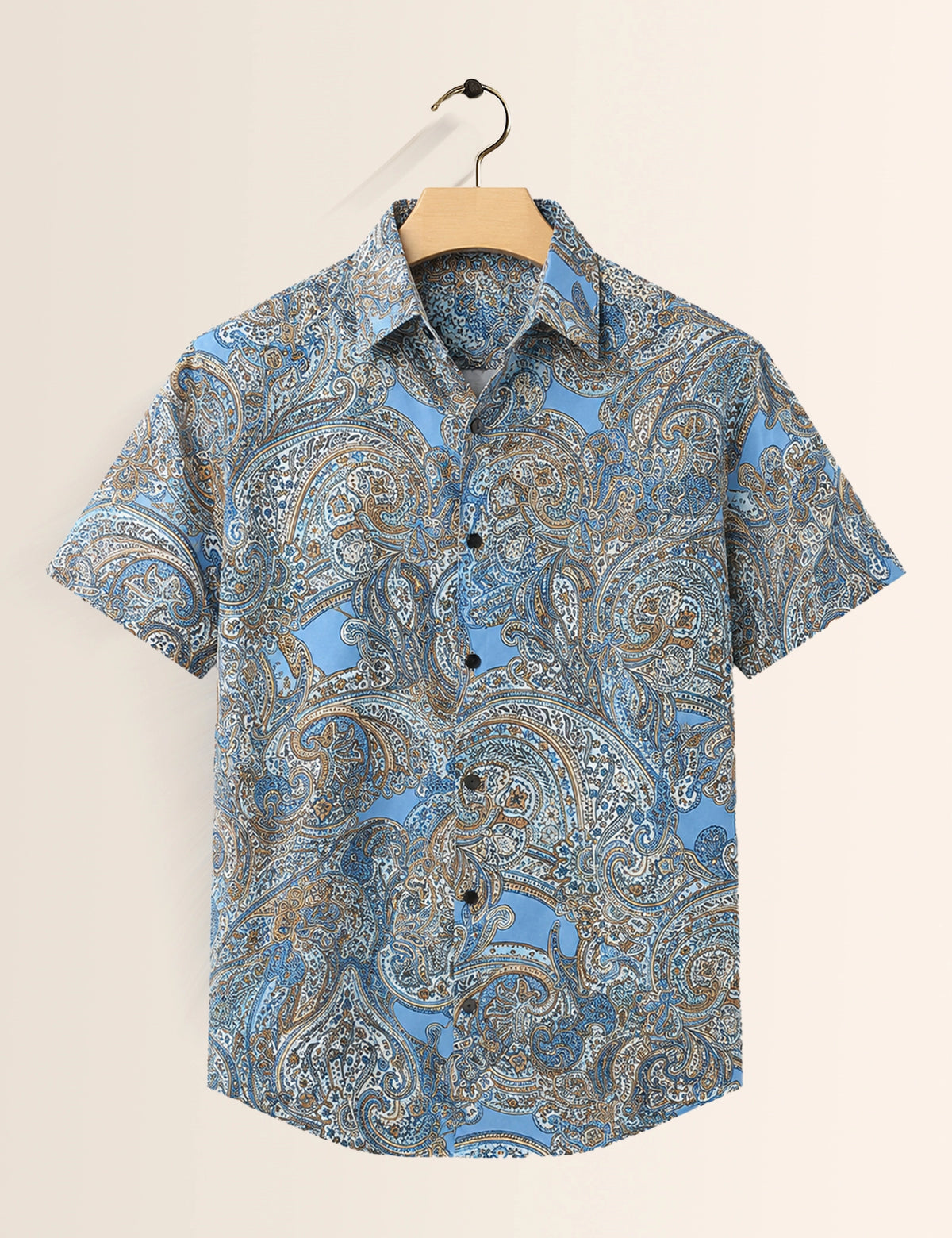 Navy Mandala Printed Unisex Half Sleeves Shirt