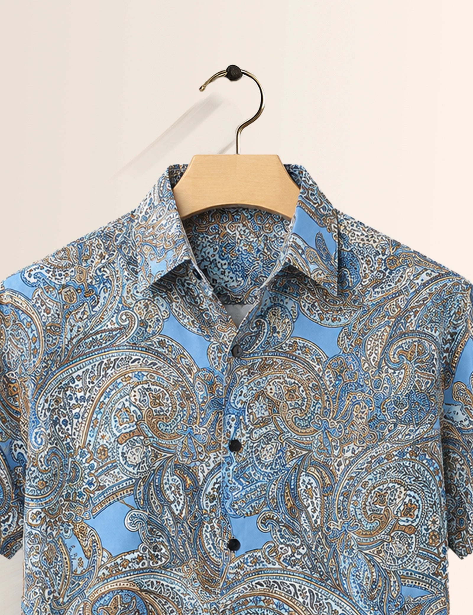 Navy Mandala Printed Unisex Half Sleeves Shirt