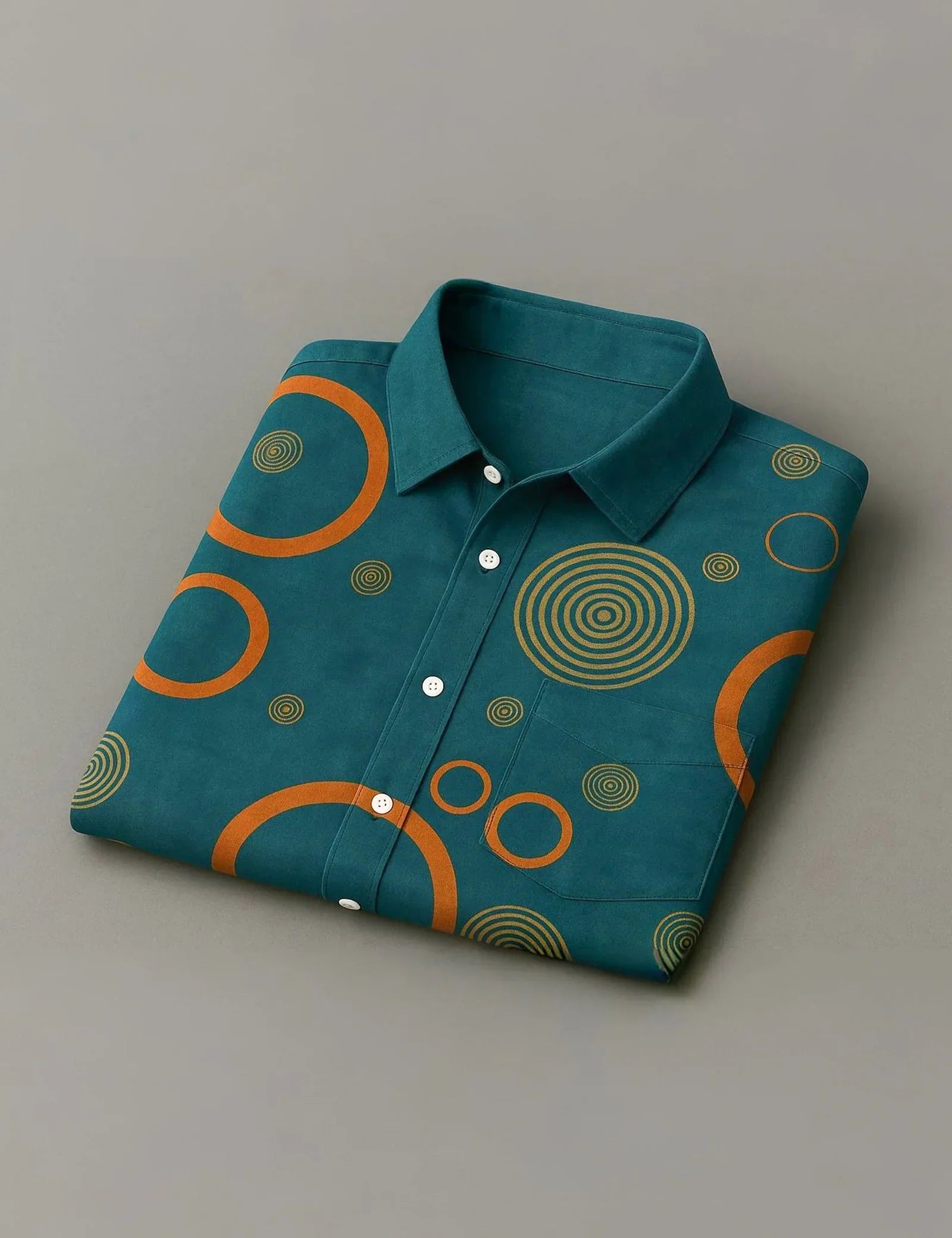 Navy Blue Mandala Printed Mens Half Sleeves Shirts Exclusive - XPST