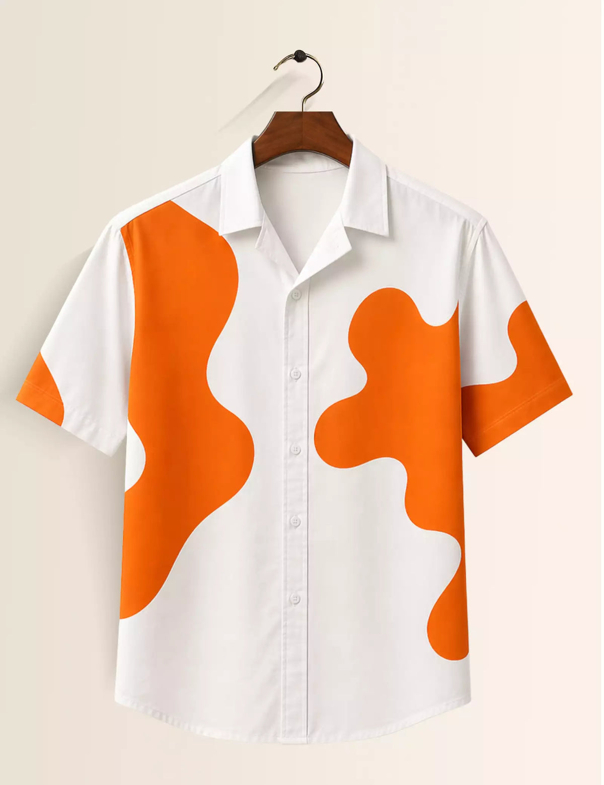Orange Nick Printed Half Sleeves Shirt - XPST