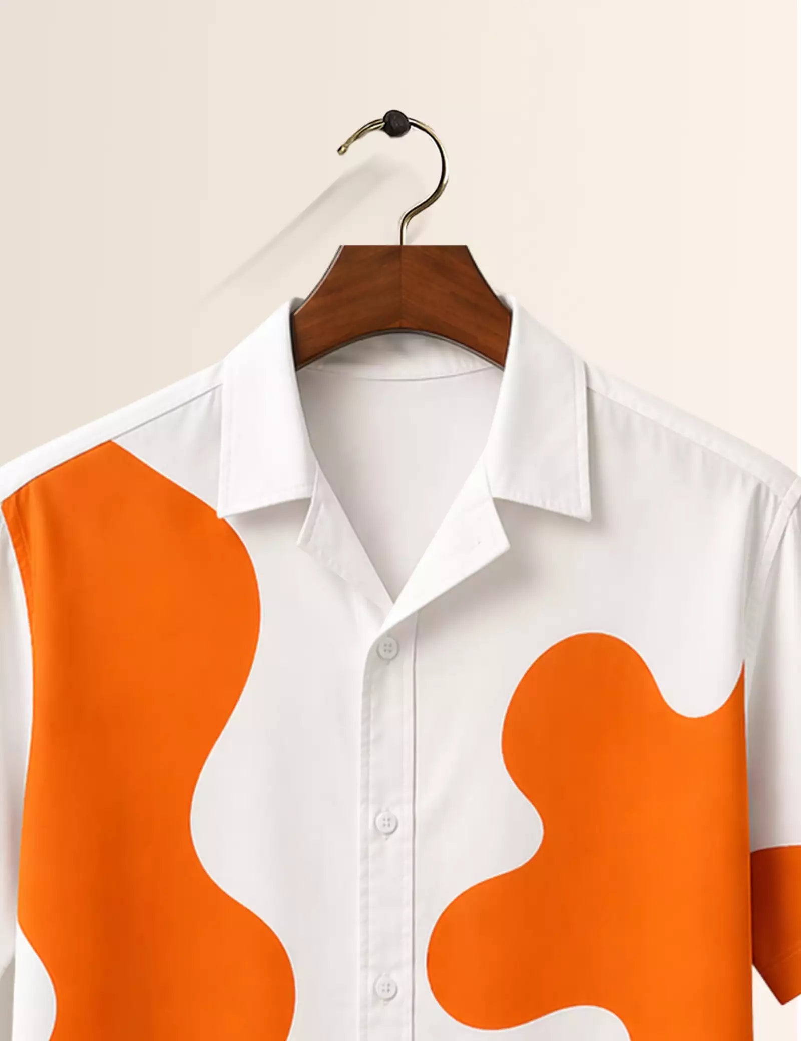 Orange Nick Printed Half Sleeves Shirt - XPST