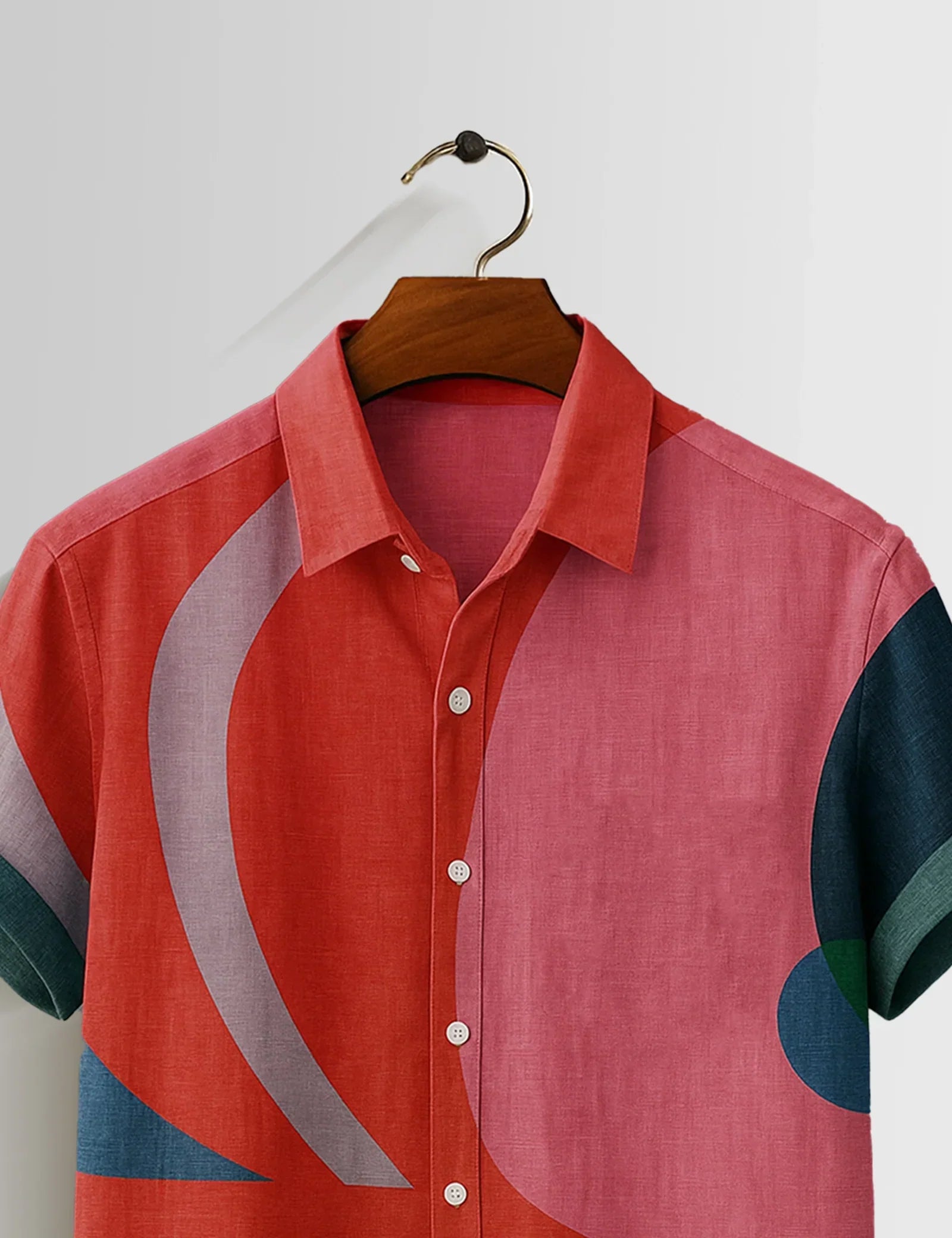 Pink Layer Printed Mens Half Sleeves Shirts Exclusive - XPST