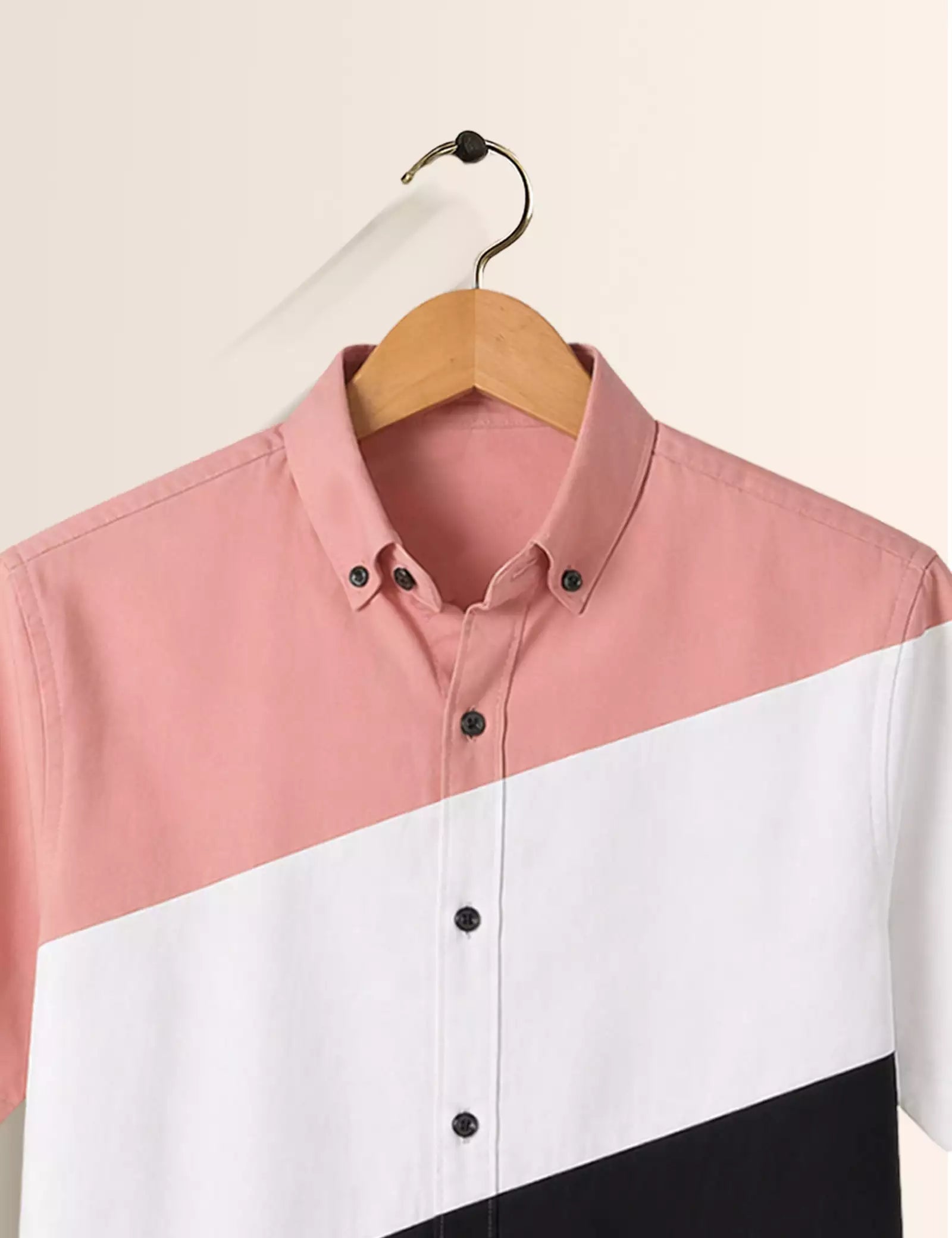 Pink White Black Printed Half Sleeves Shirt - XPST