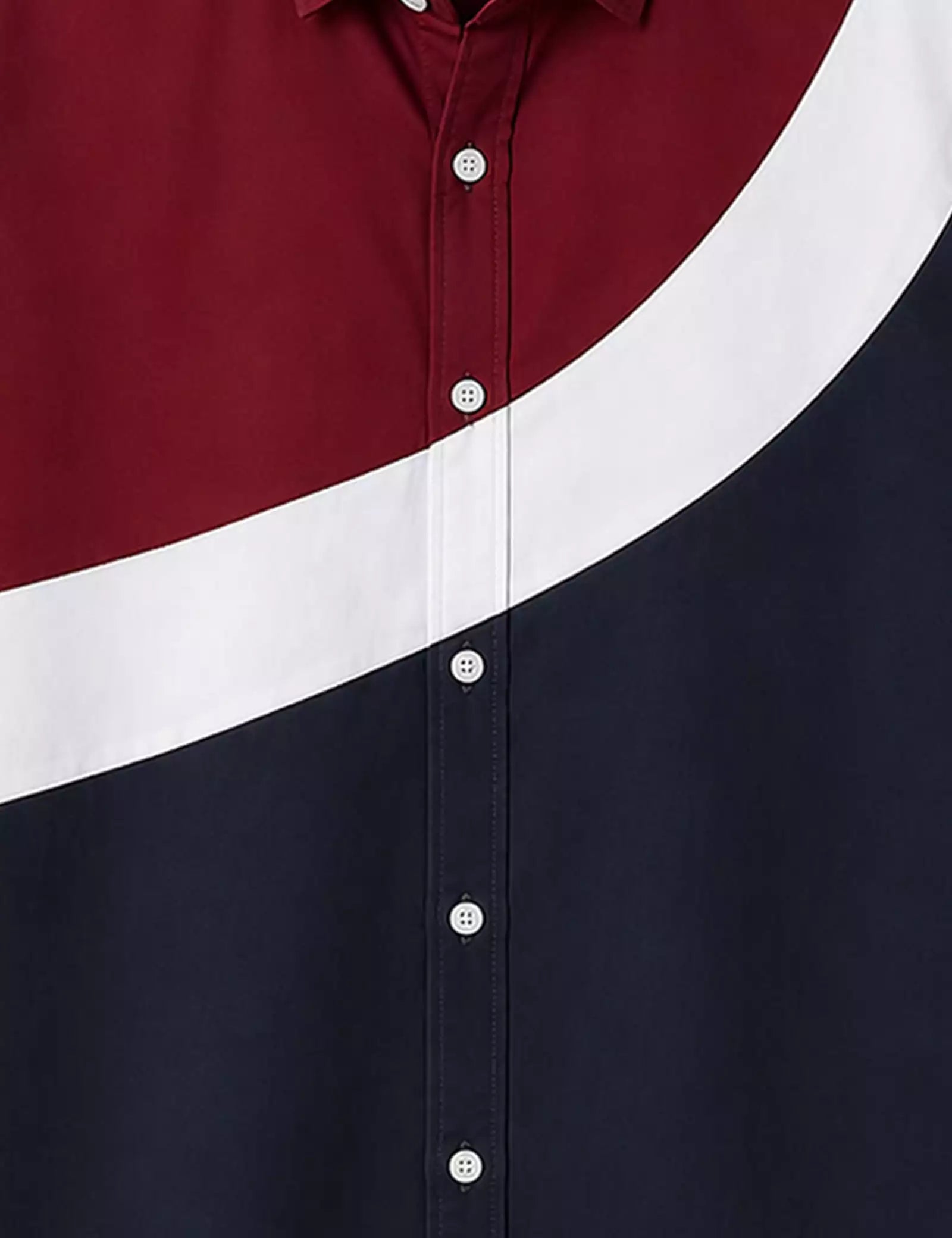 Red Navy Printed Half Sleeves Shirt - XPST
