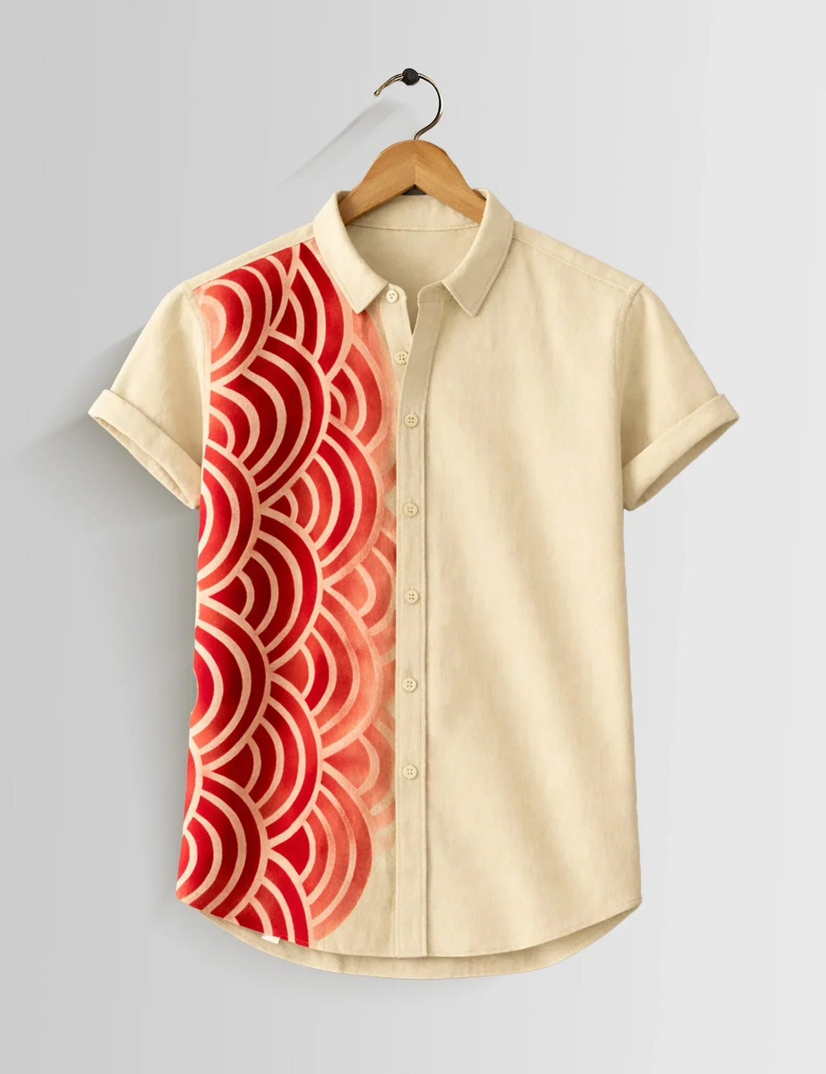 Red Scales Printed Mens Half Sleeves Shirts Exclusive - XPST