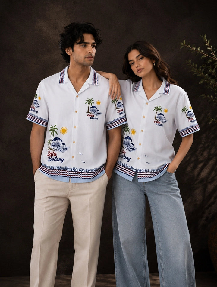 Text Batu Printed Unisex Half Sleeves Shirt