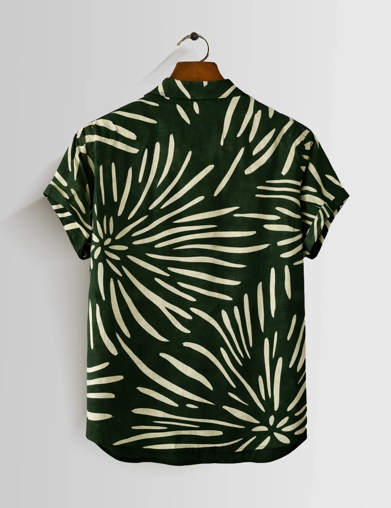 Tropical Green Printed Mens Half Sleeves Shirts Exclusive - XPST