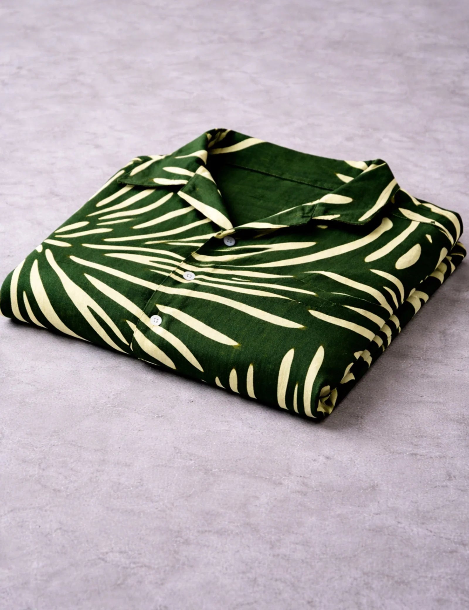 Tropical Green Printed Mens Half Sleeves Shirts Exclusive - XPST