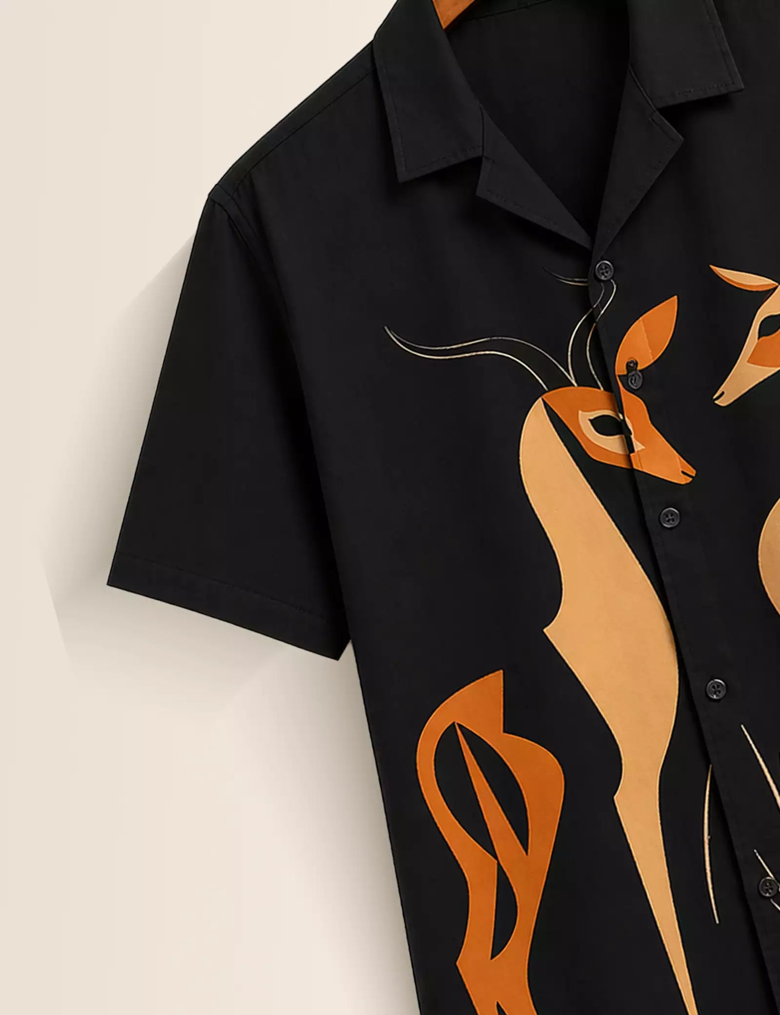 Two Deer Printed Half Sleeves Shirt - XPST