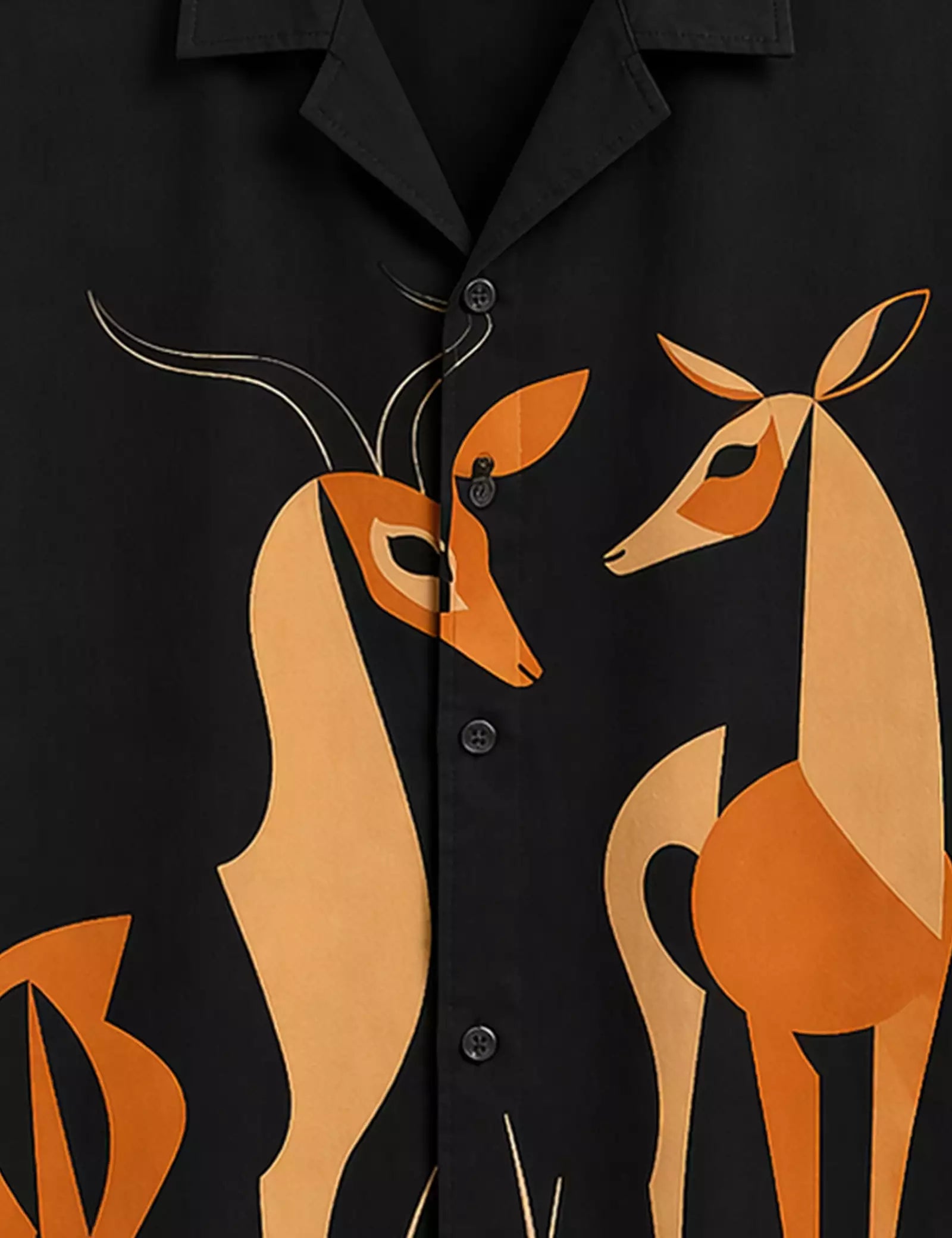Two Deer Printed Half Sleeves Shirt - XPST