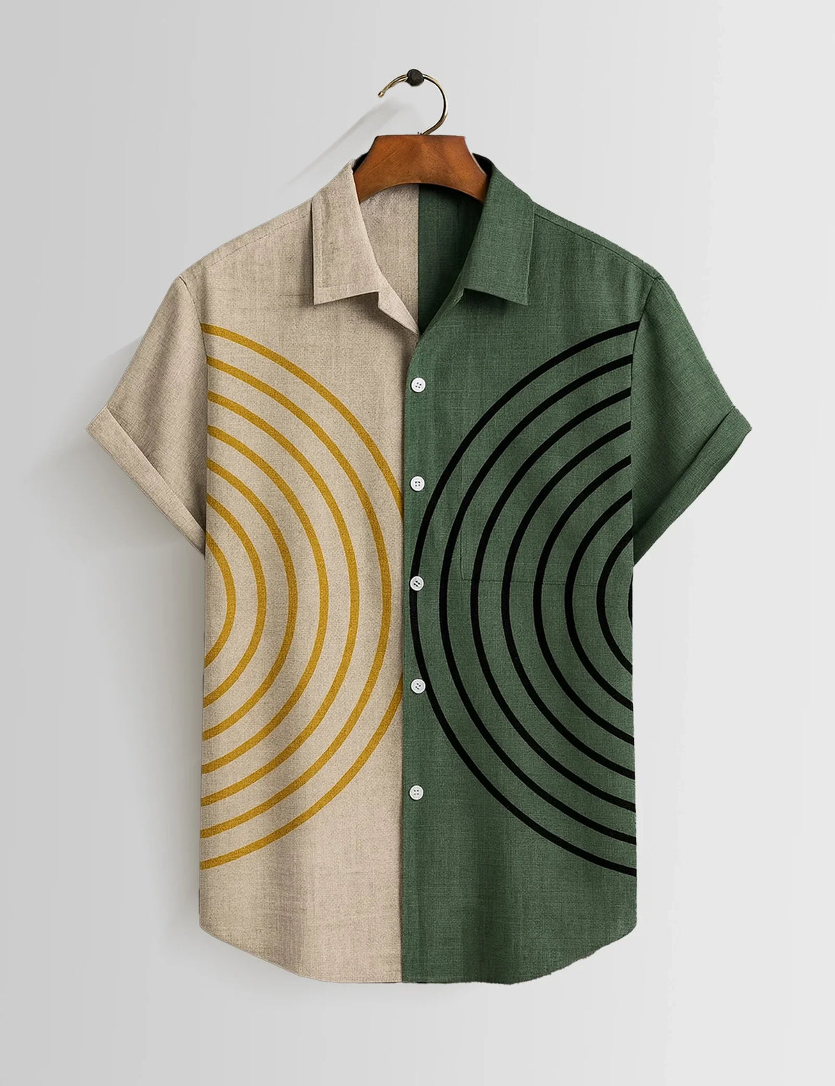 Half Circle Printed Mens Half Sleeves Shirts Exclusive - XPST
