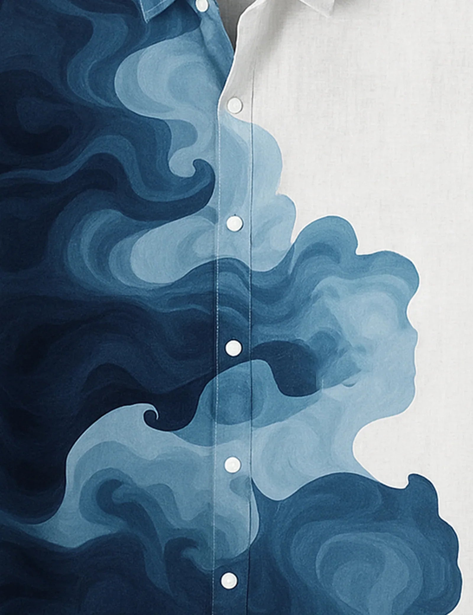 Watery Wave Printed Mens Half Sleeves Shirts Exclusive - XPST
