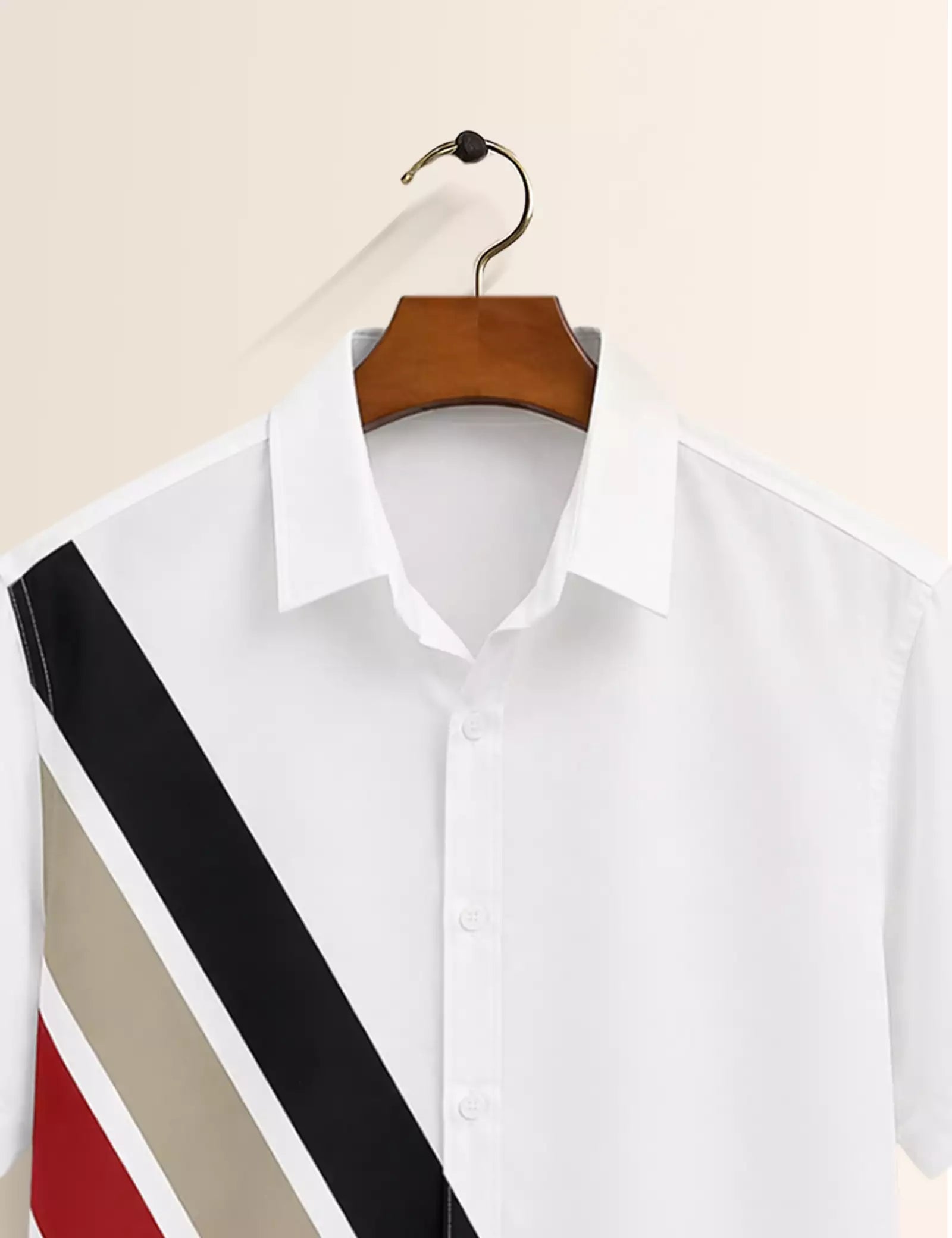 White Lines Printed Half Sleeves Shirt - XPST
