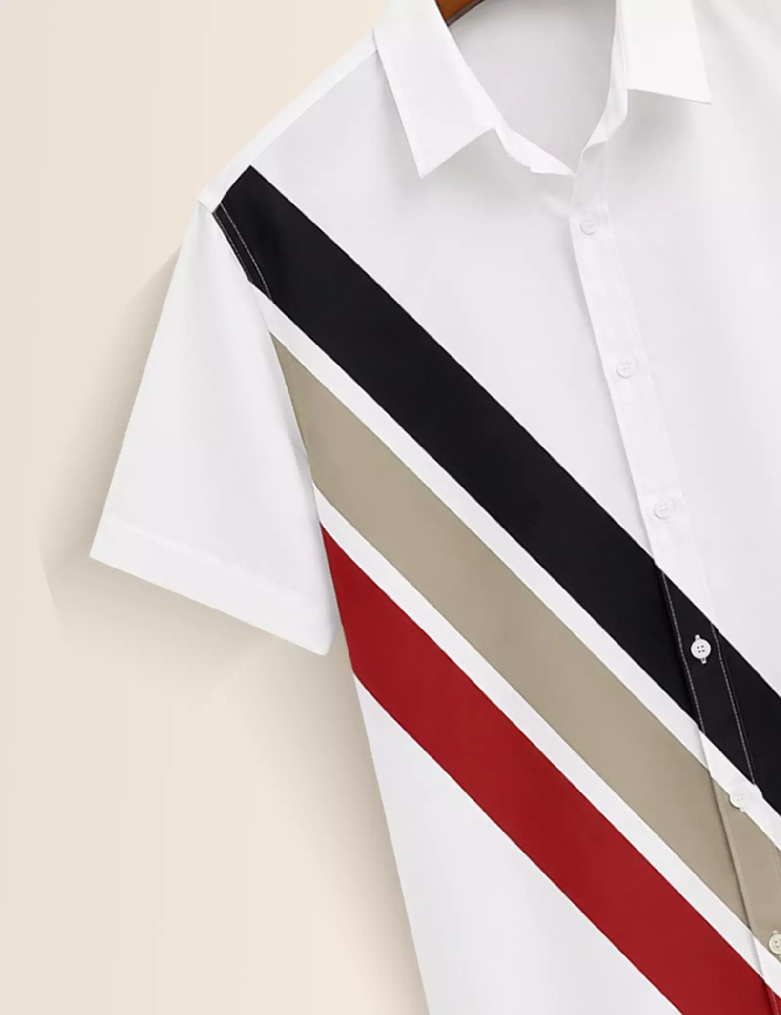 White Lines Printed Half Sleeves Shirt - XPST