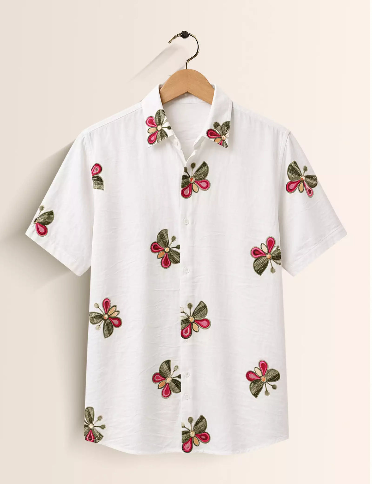 WHT Butterfly Printed Half Sleeves Shirt - XPST
