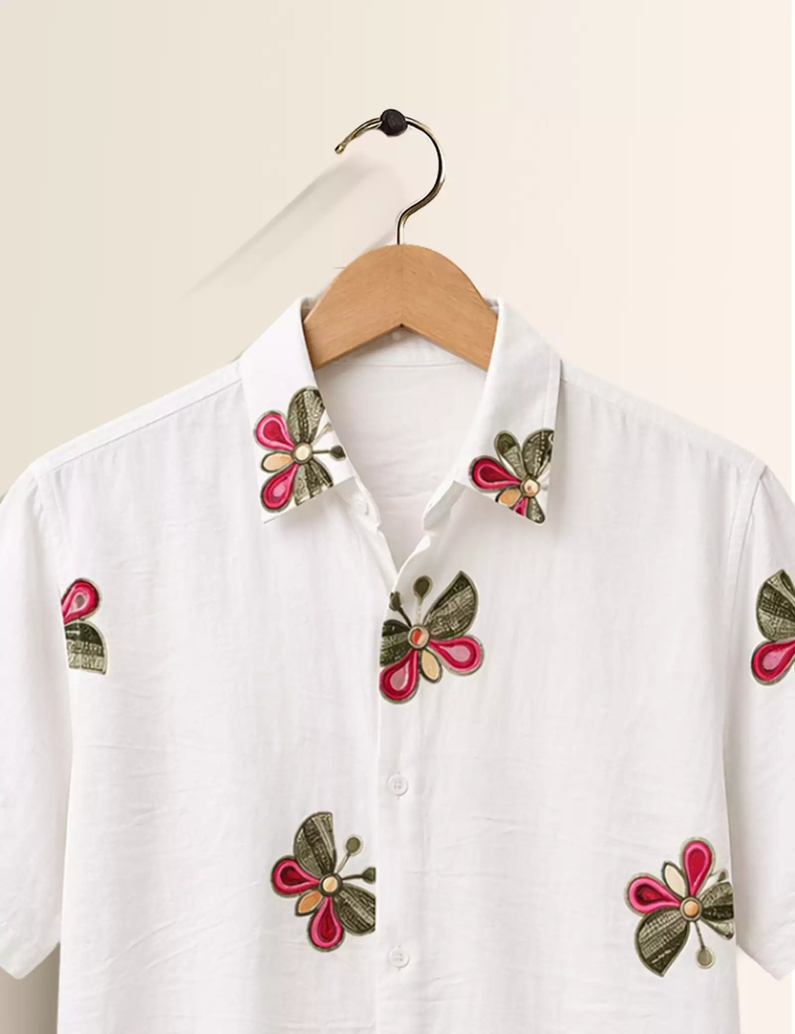 WHT Butterfly Printed Half Sleeves Shirt - XPST