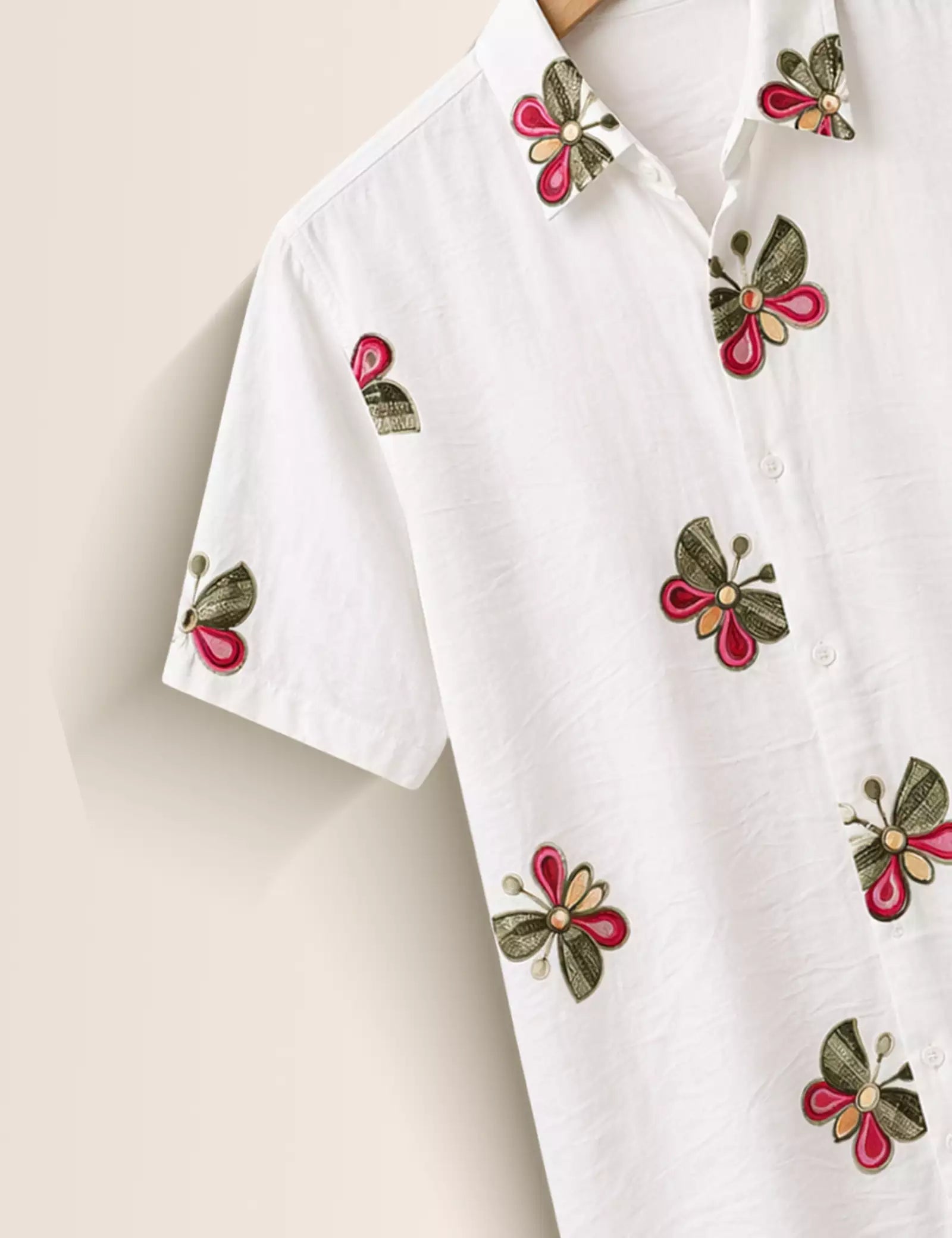 WHT Butterfly Printed Half Sleeves Shirt - XPST