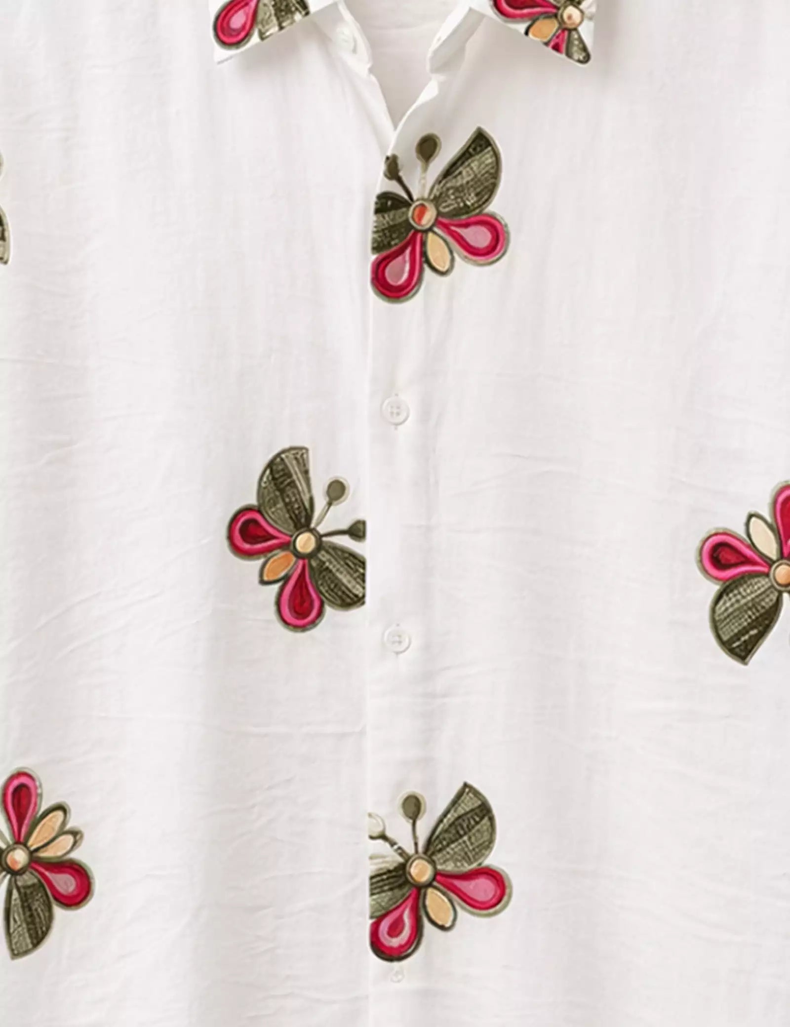 WHT Butterfly Printed Half Sleeves Shirt - XPST