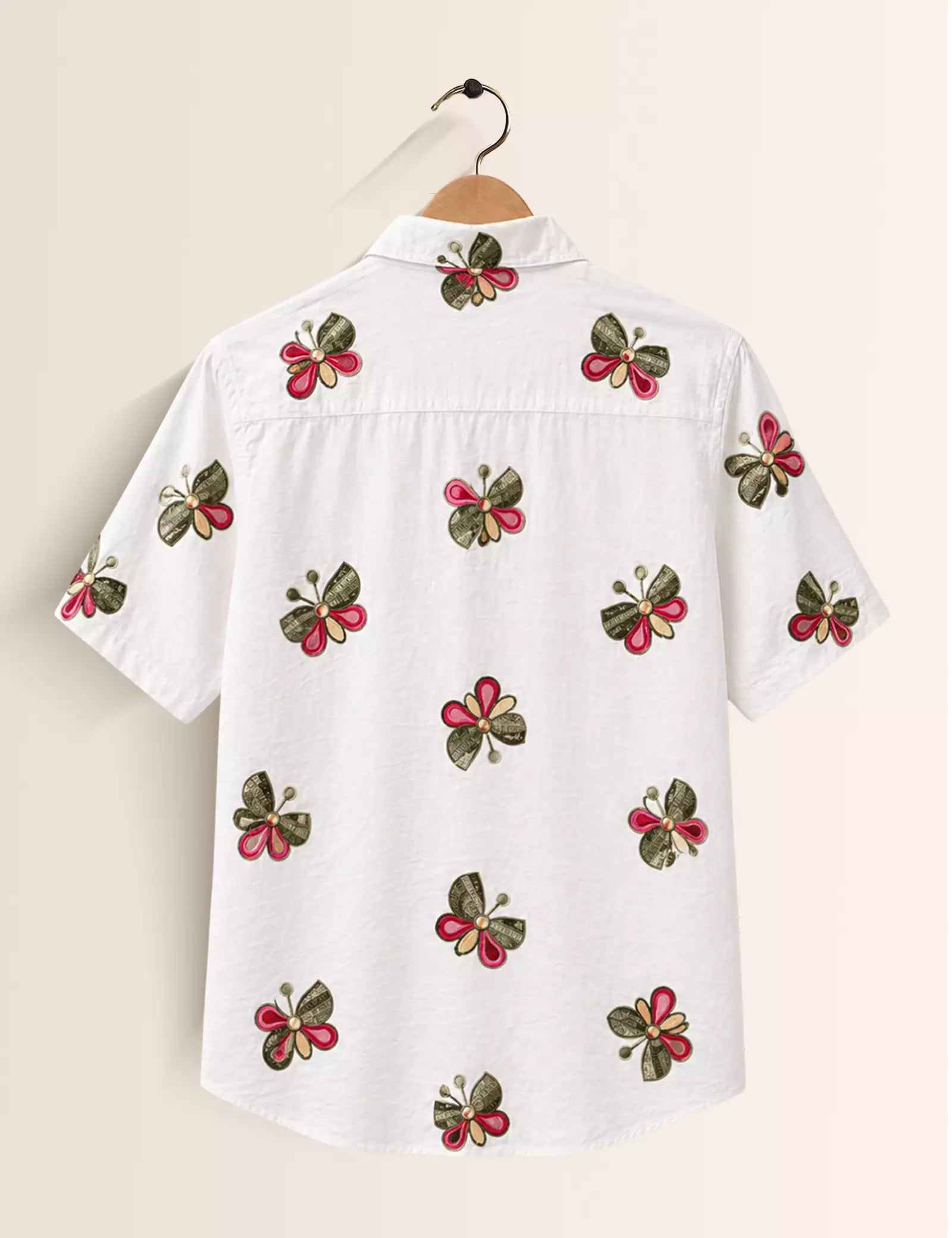WHT Butterfly Printed Half Sleeves Shirt - XPST