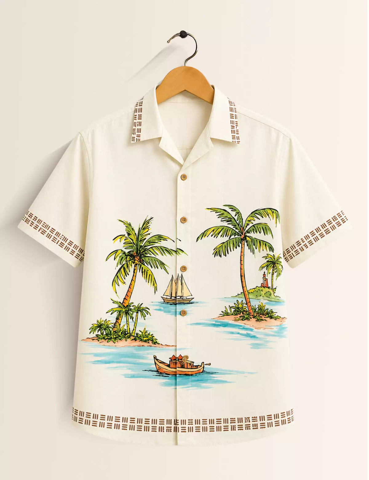 WHT Coconut Printed Half Sleeves Shirt - XPST