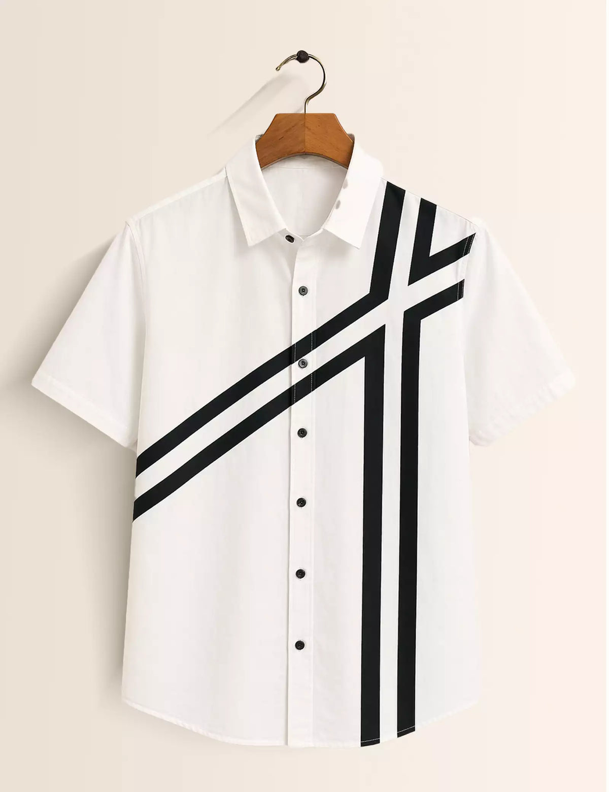 WHT Cross Printed Half Sleeves Shirt - XPST