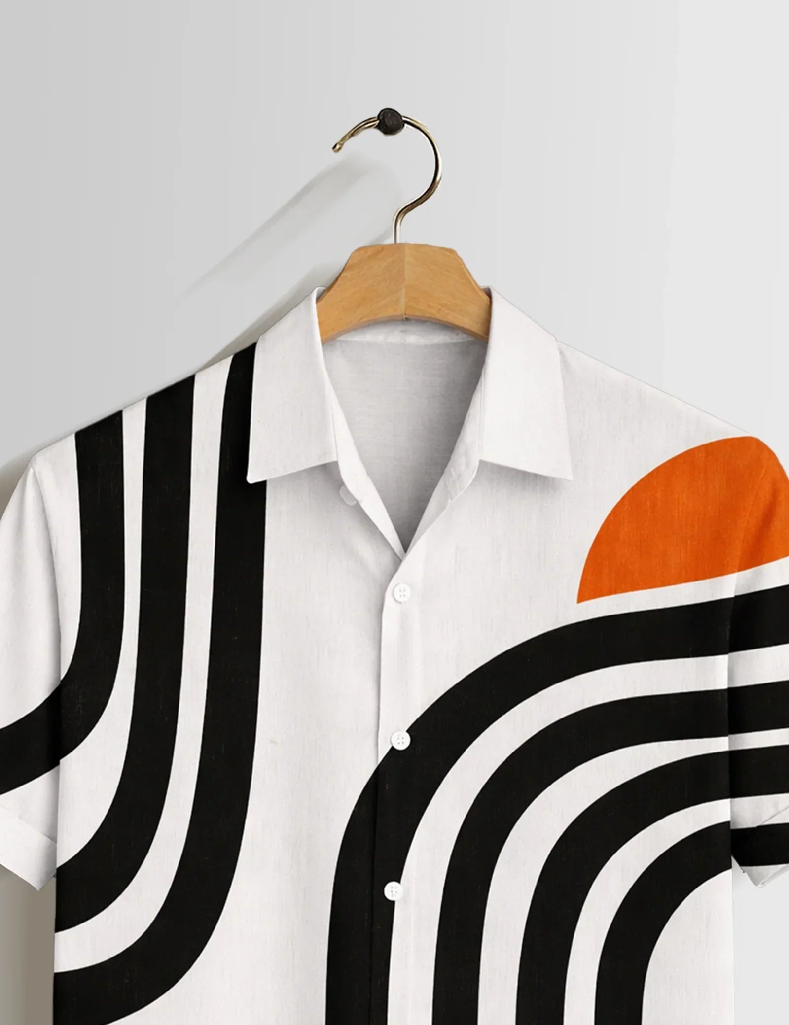 White Line Printed Mens Half Sleeves Shirts Exclusive - XPST