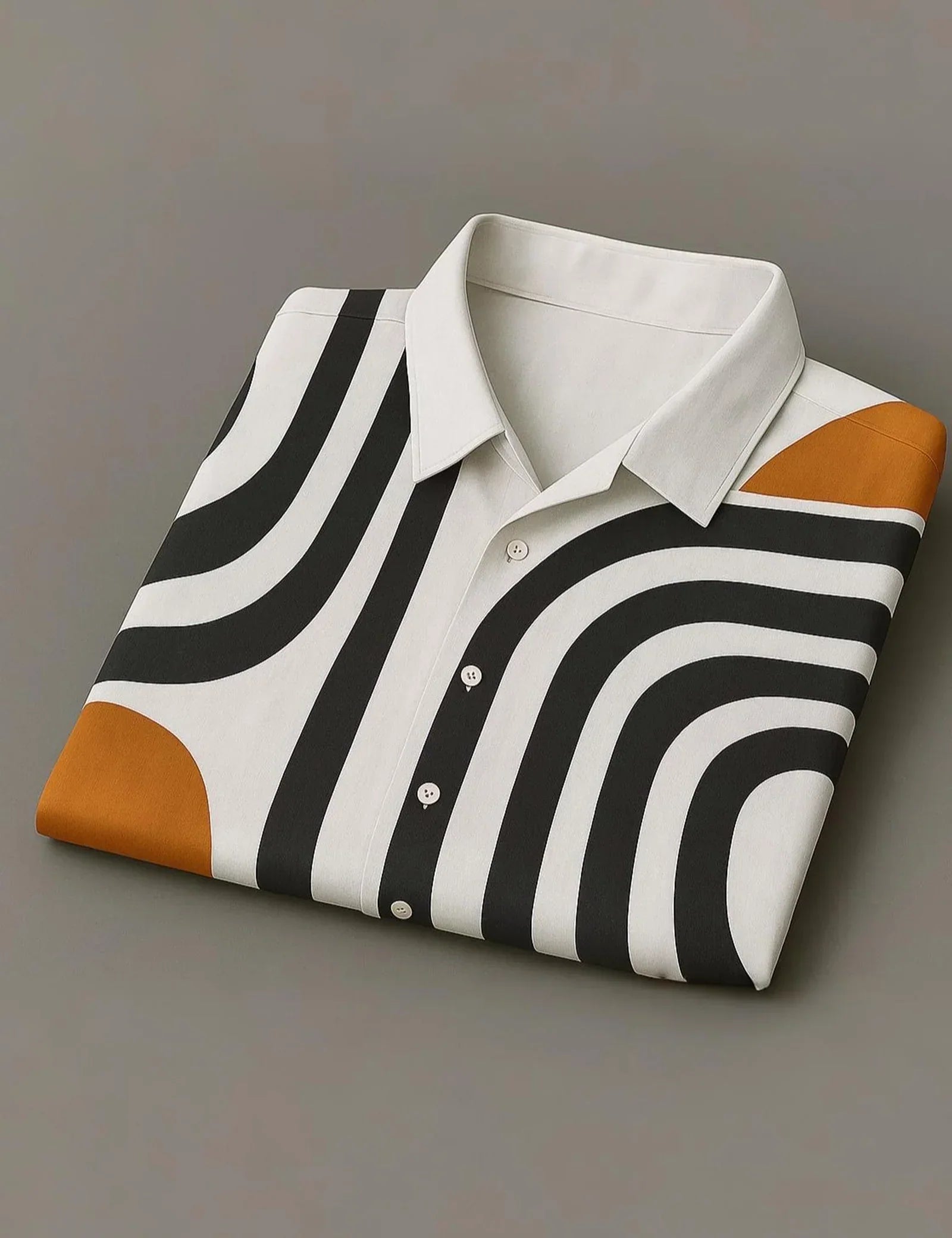 White Line Printed Mens Half Sleeves Shirts Exclusive - XPST