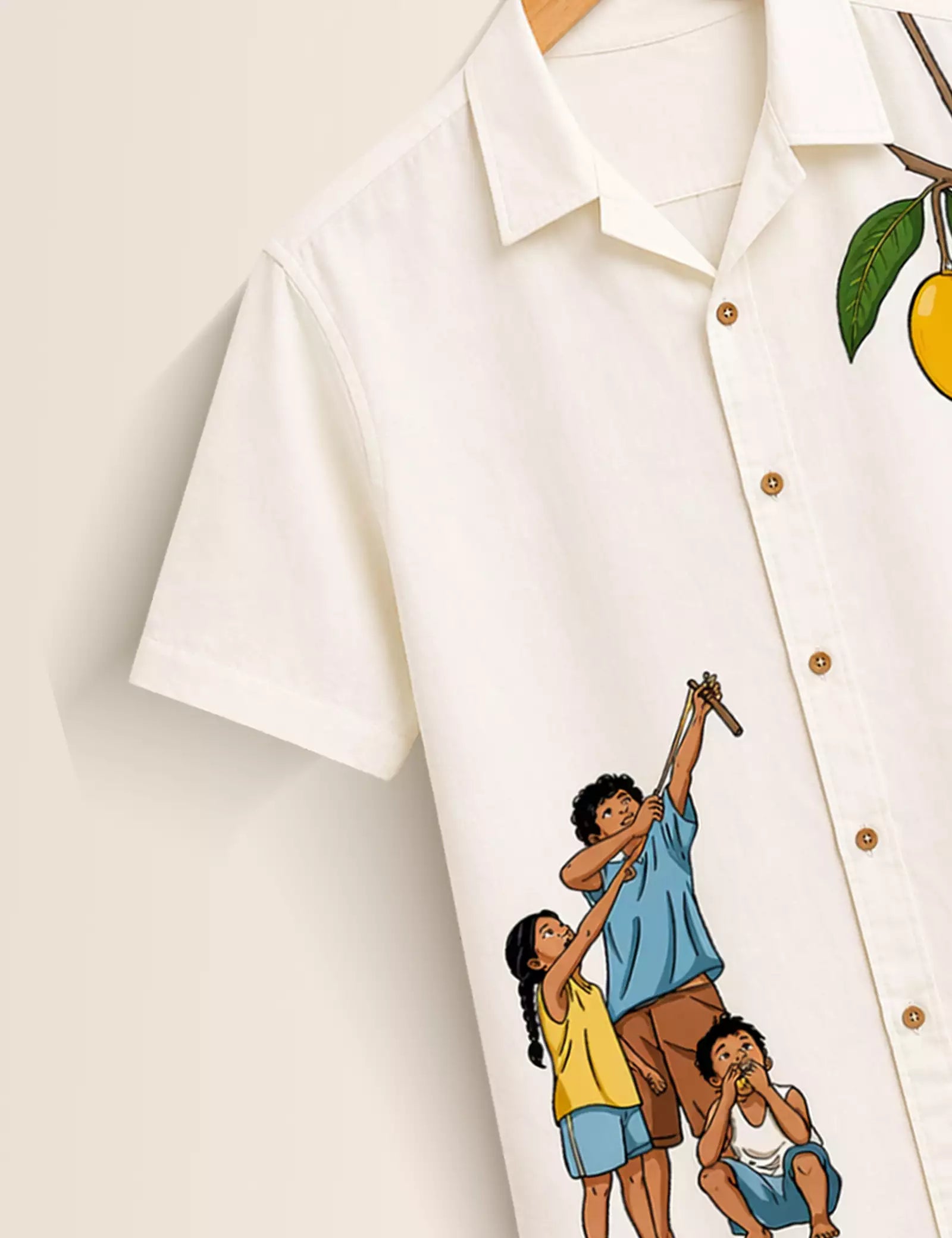 WHT Mango Printed Half Sleeves Shirt - XPST