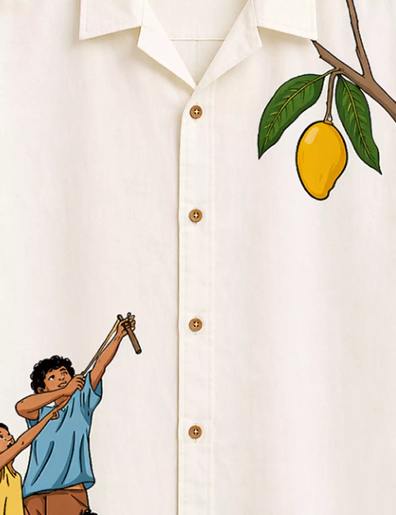 WHT Mango Printed Half Sleeves Shirt - XPST