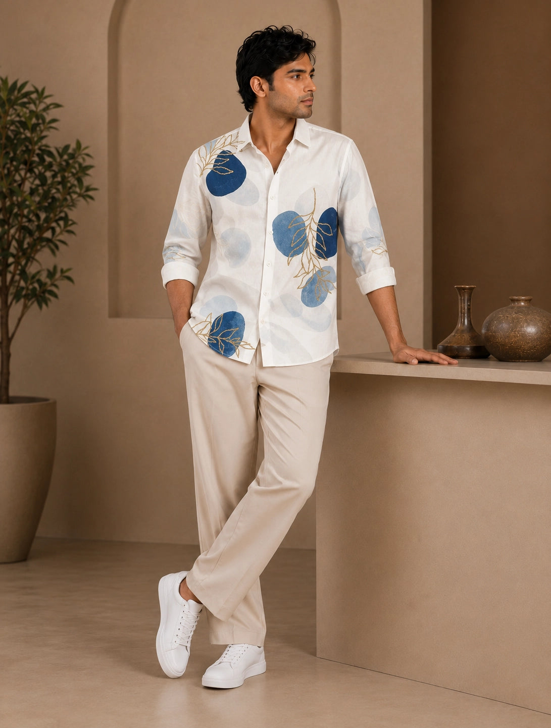 Badam Leaf Style Full Sleeves Shirts - XPST