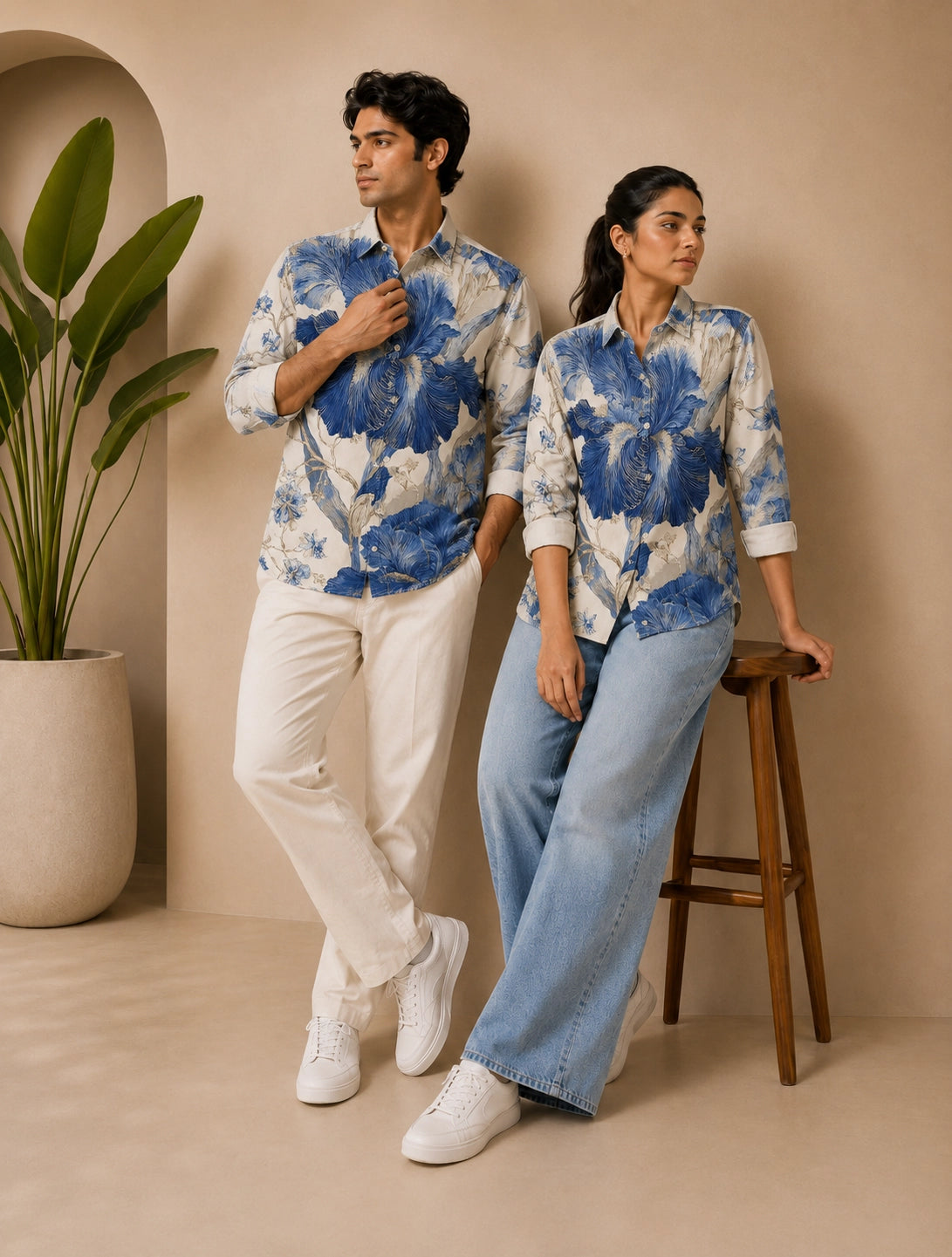 Big Flower Style Full Sleeves Shirts - XPST
