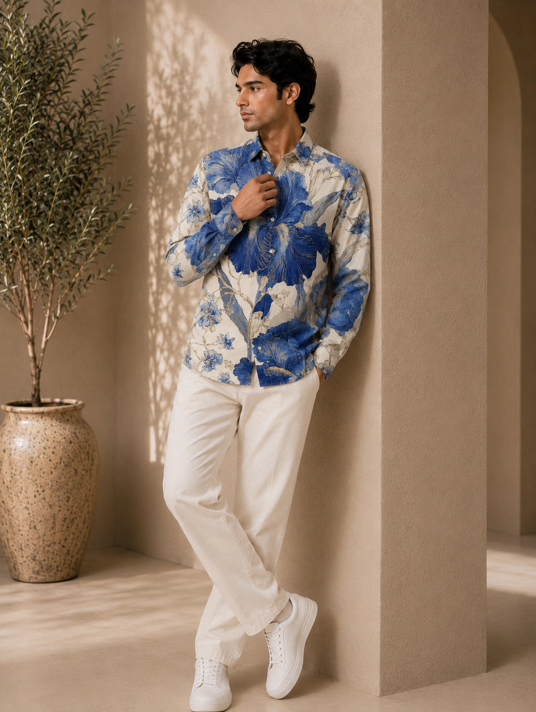 Big Flower Style Full Sleeves Shirts - XPST