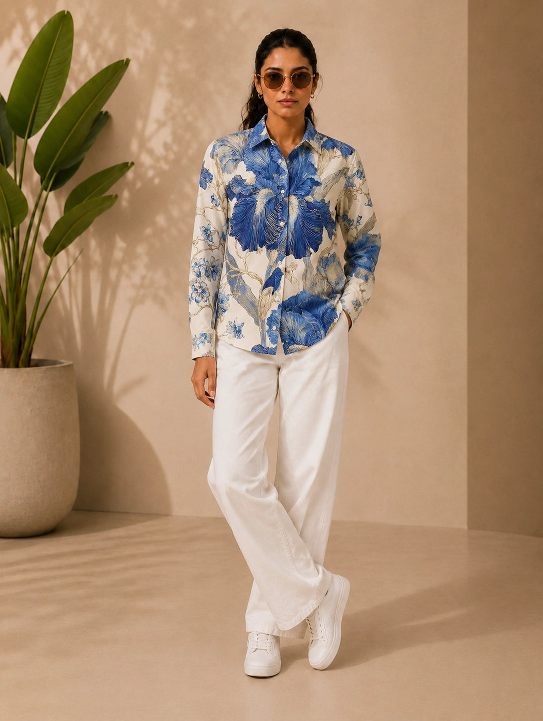 Big Flower Style Full Sleeves Shirts - XPST