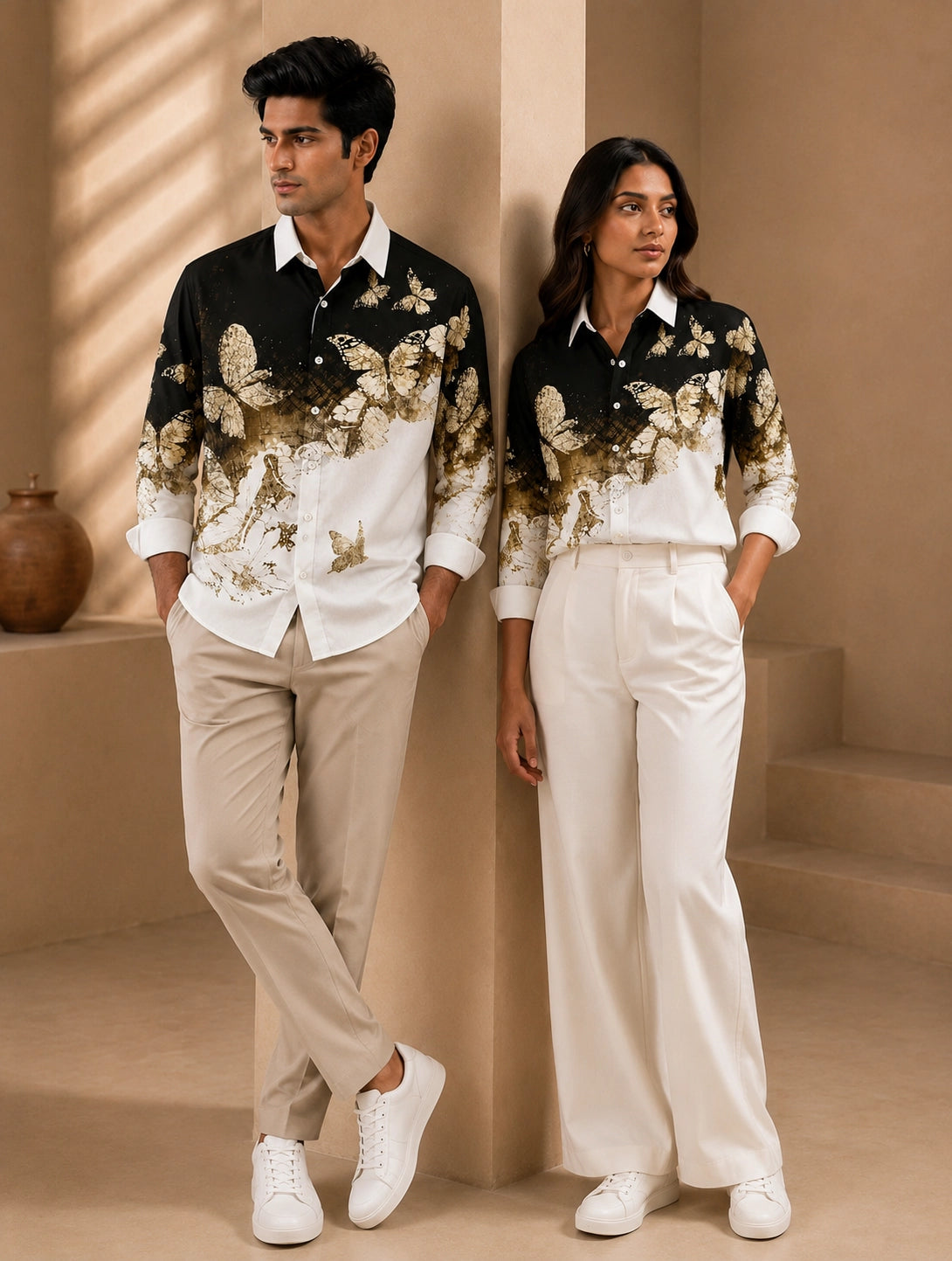 Golden Butterfly Full Sleeves Shirts - XPST