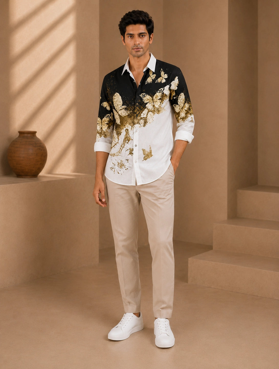 Golden Butterfly Full Sleeves Shirts - XPST
