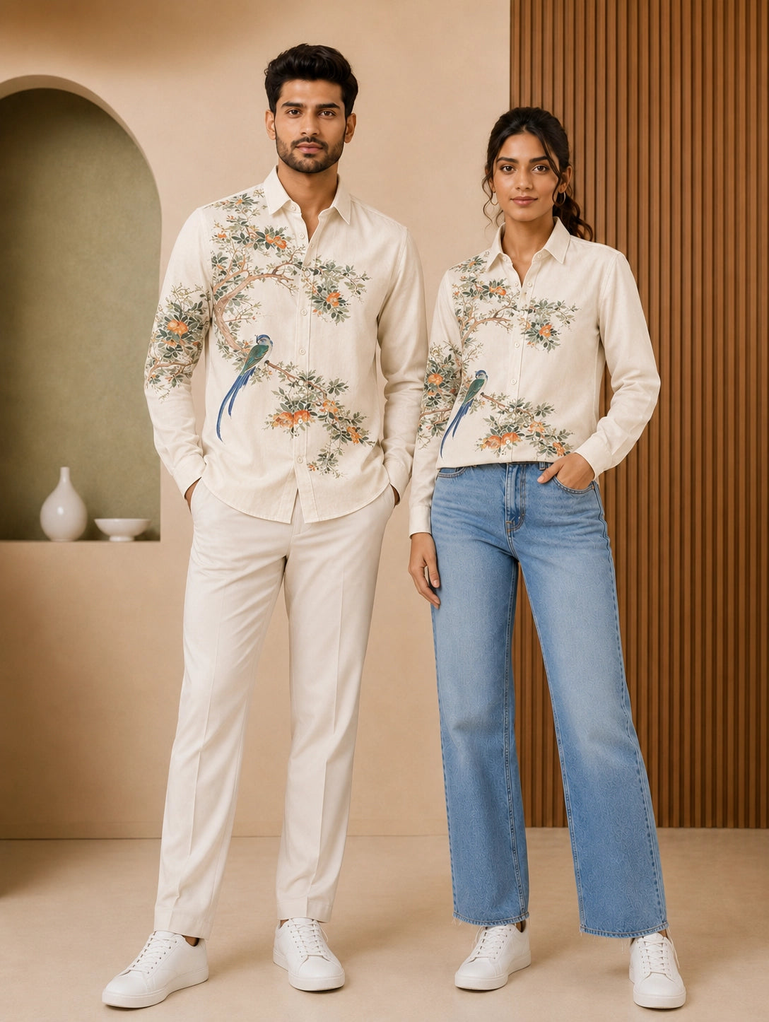 Green Parrot Type Full Sleeves Shirts - XPST